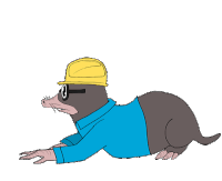 Gif animé taupe cherche